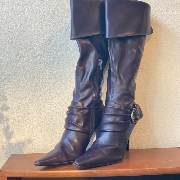 Rampage size 8m purple high heeled boots - Picture 1 of 10